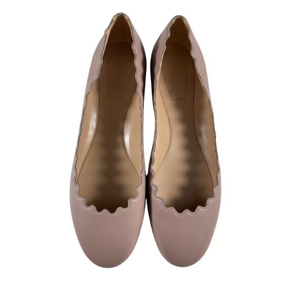 Chloé 'Lauren' Pink Leather Ballet Flats Size 8 - Picture 4 of 9